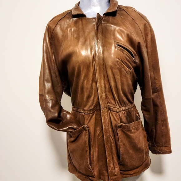 Vintage Neto Leather Mid Thigh Length Jacket - Picture 2 of 4